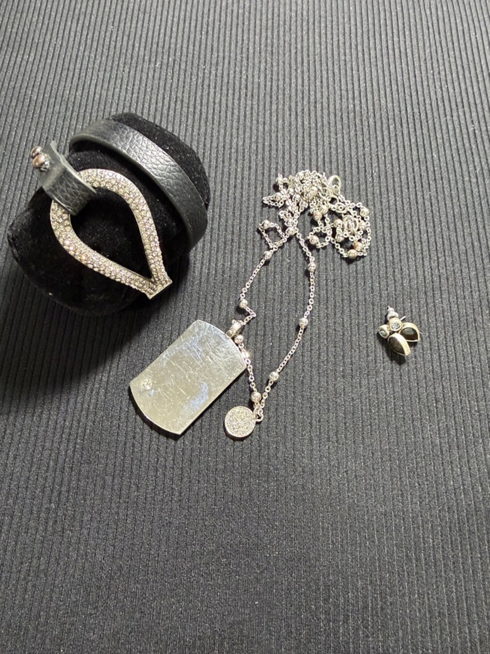 Silver Crystal Pave Teardrop Bracelet - Women Jewelry